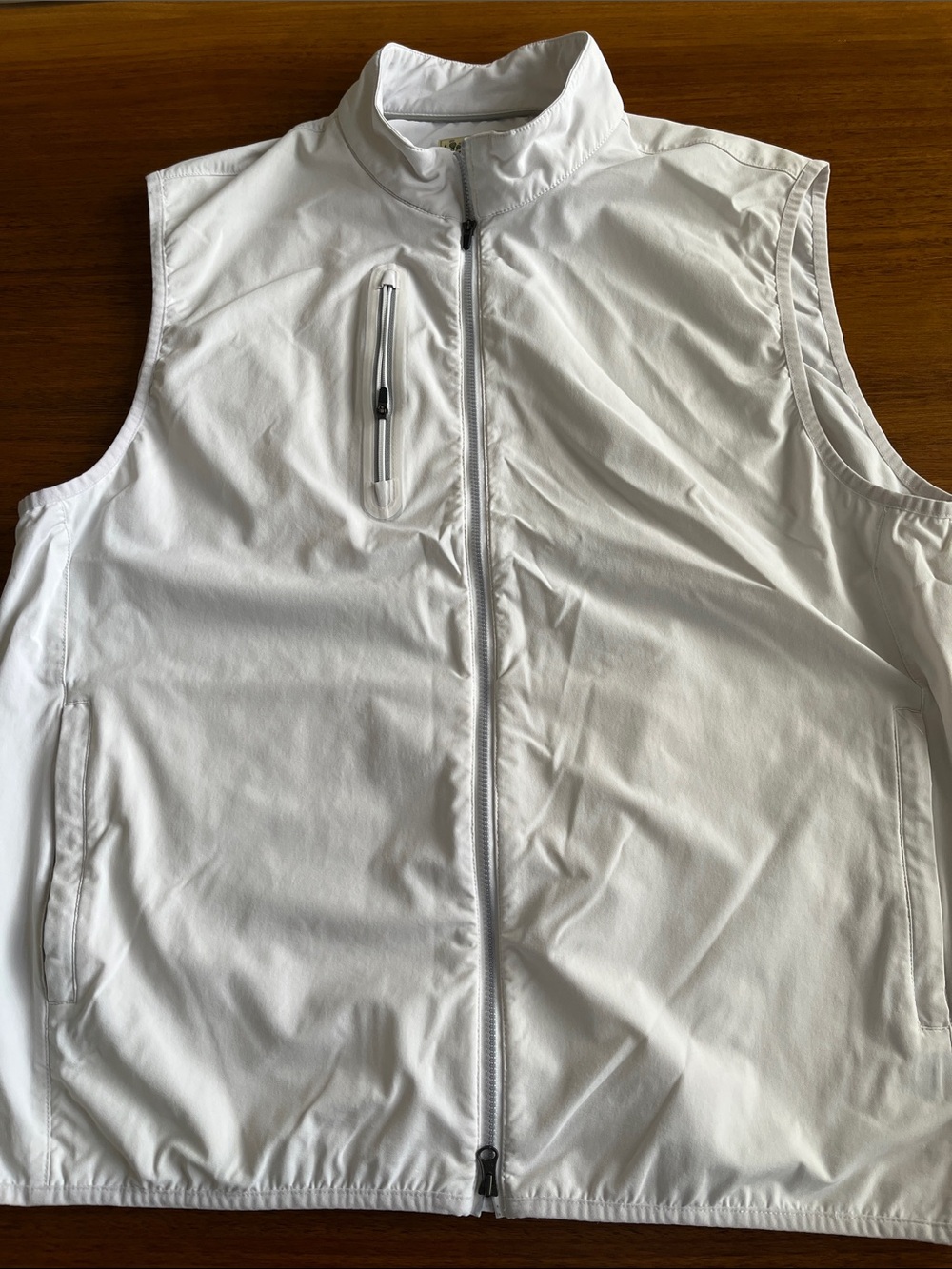 Donald Ross Sportswear White Zip Front Lightweight Vest Size XL